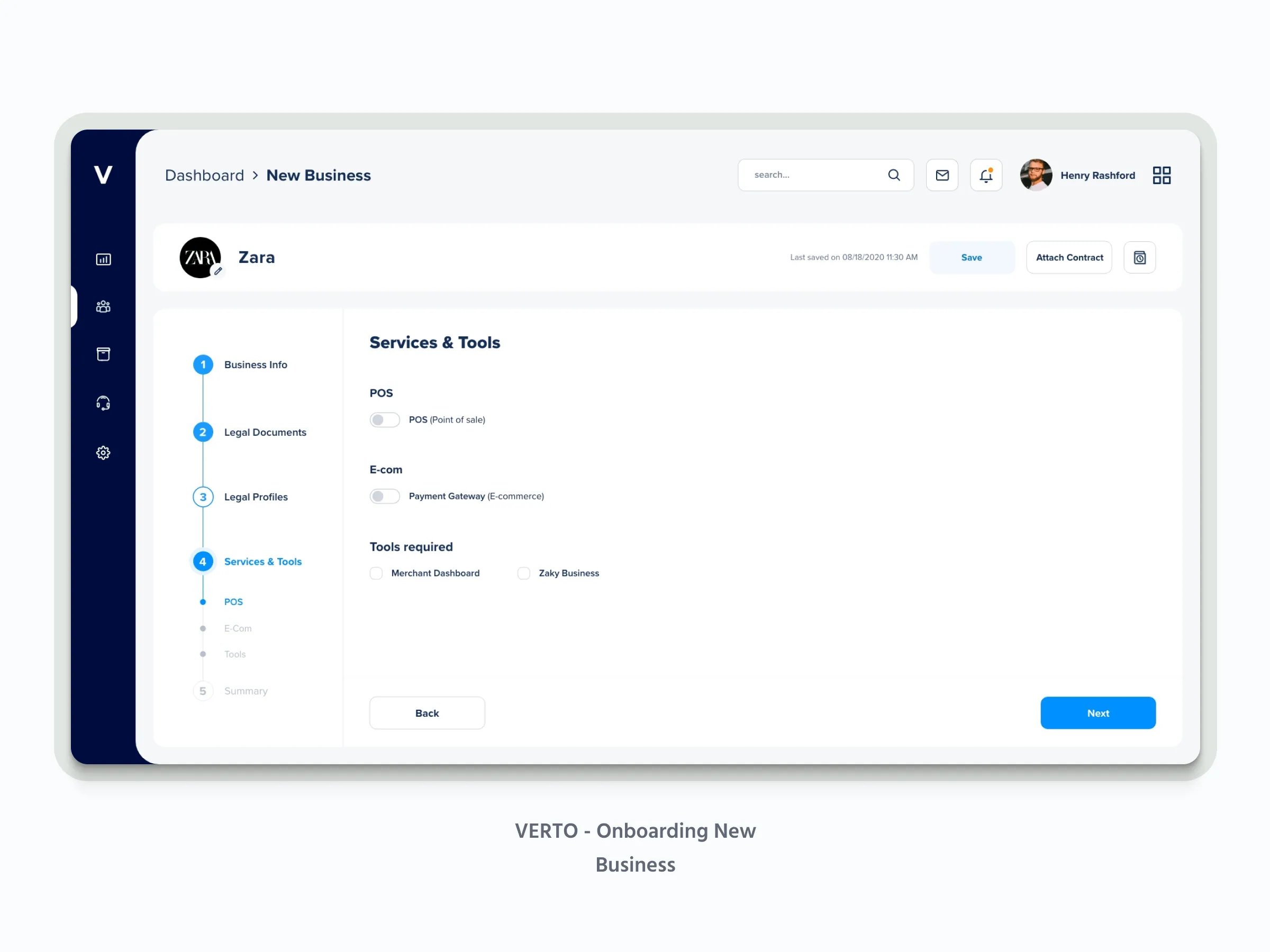 VERTO - Onboarding New Business